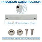 Lathe Centering Tool with Bump Roller for 1/2" Tool Post