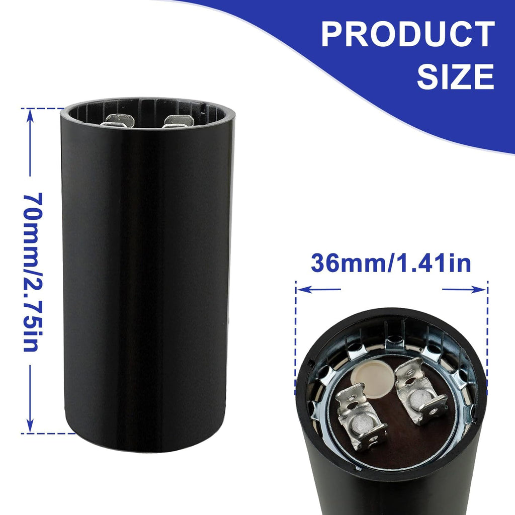 BOJACK 88-108 MFD 165VAC Round Start Capacitor 50/60 Hz AC