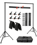 Heavy Duty Backdrop Stand 10×8ft - 7 Optional Widths, Easy Setup