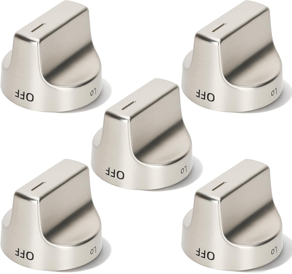 Metal W10850015 W11239985 Knobs Compatible with Whirlpool Gas Range Knobs