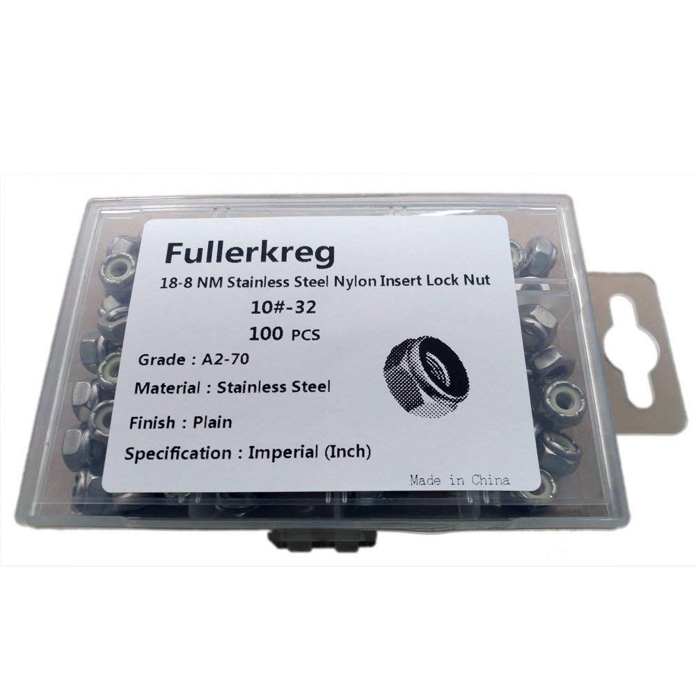 Fullerkreg 10-32 Nylon Insert Hex Lock Nuts