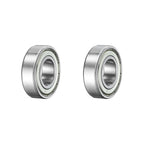 uxcell 6004ZZ Deep Groove Ball Bearing, 2pcs 20 mm x 42 mm x 12 mm(ID x OD x T) Chrome Steel Z2 Double Steel Sealed Bearing, Silver