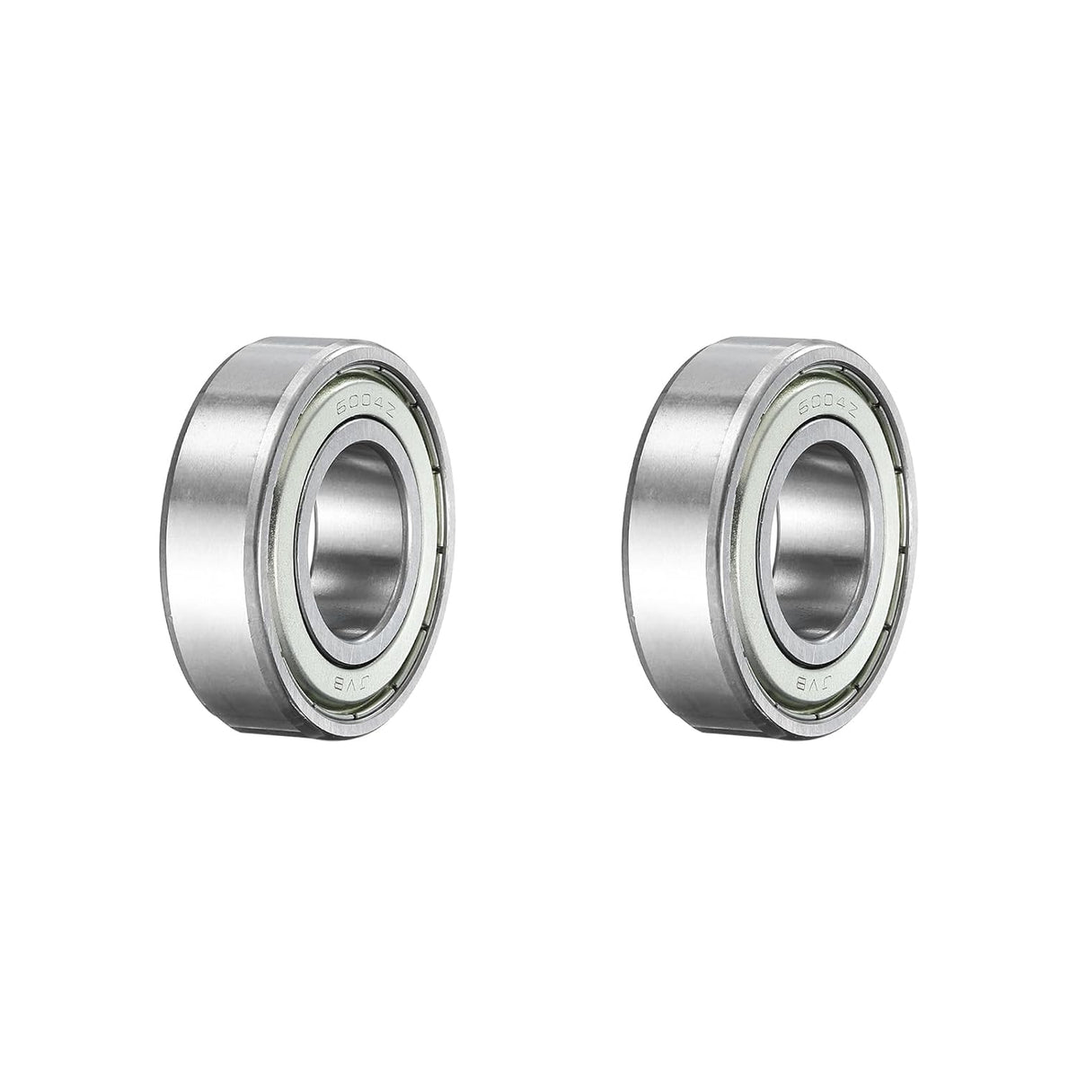 uxcell 6004ZZ Deep Groove Ball Bearing, 2pcs 20 mm x 42 mm x 12 mm(ID x OD x T) Chrome Steel Z2 Double Steel Sealed Bearing, Silver
