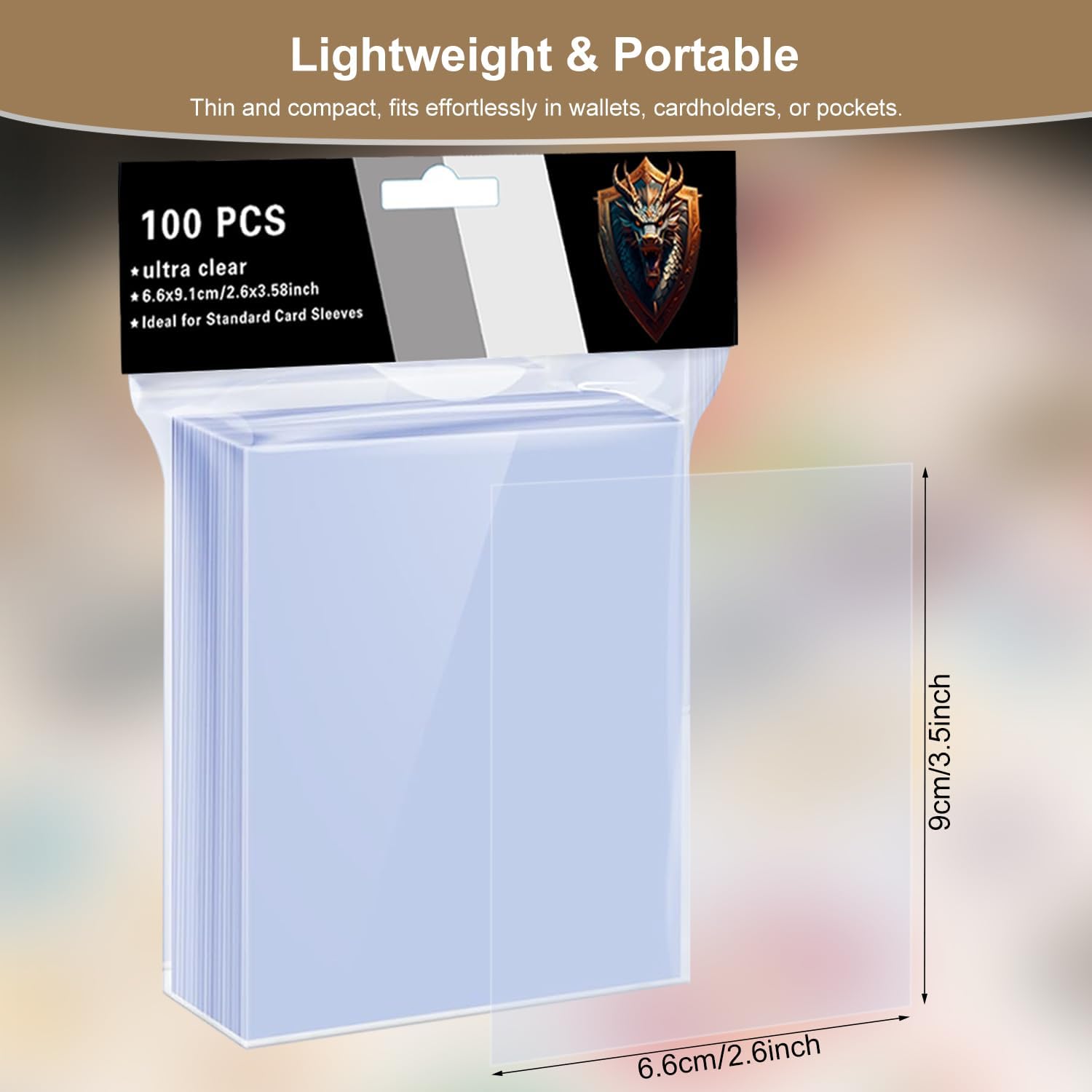 12000 Counts Card Sleeves for Trading Cards,Soft Penny Card Sleeves,Clear Plastic Standard Size Card Protectors for