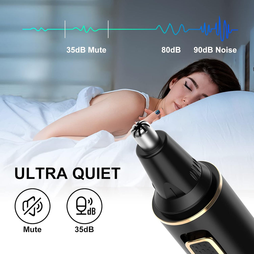 Nose Hair Trimmers for Men，Rechargeable Hair Trimmer 2 in 1 Painless Multifunctional Ear and Nose Hair Trimmer with