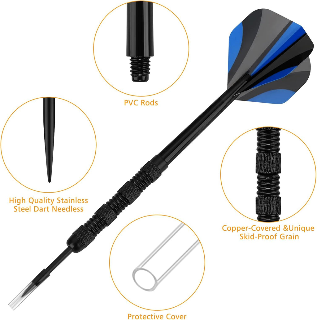 Metal Tip Darts, Steel Tip Darts, 14 Grams Professional Metal Darts, Darts Metal Tip Set, Metal Darts for Dartboard