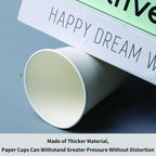 Disposable Coffee Cups, 201 Count 12 Oz Paper Coffee Cups for Cold or Hot Drinking, Paper Cups 12 Oz White Disposable