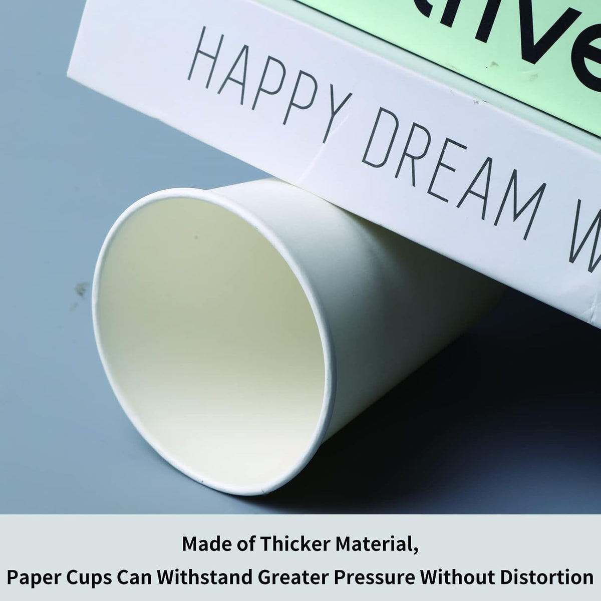 Disposable Coffee Cups, 201 Count 12 Oz Paper Coffee Cups for Cold or Hot Drinking, Paper Cups 12 Oz White Disposable