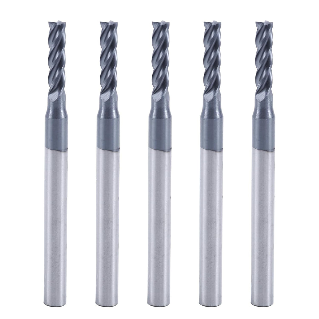 3/32" 4-Flute Square End Mill AlTiN Coated Carbide, 5Pcs