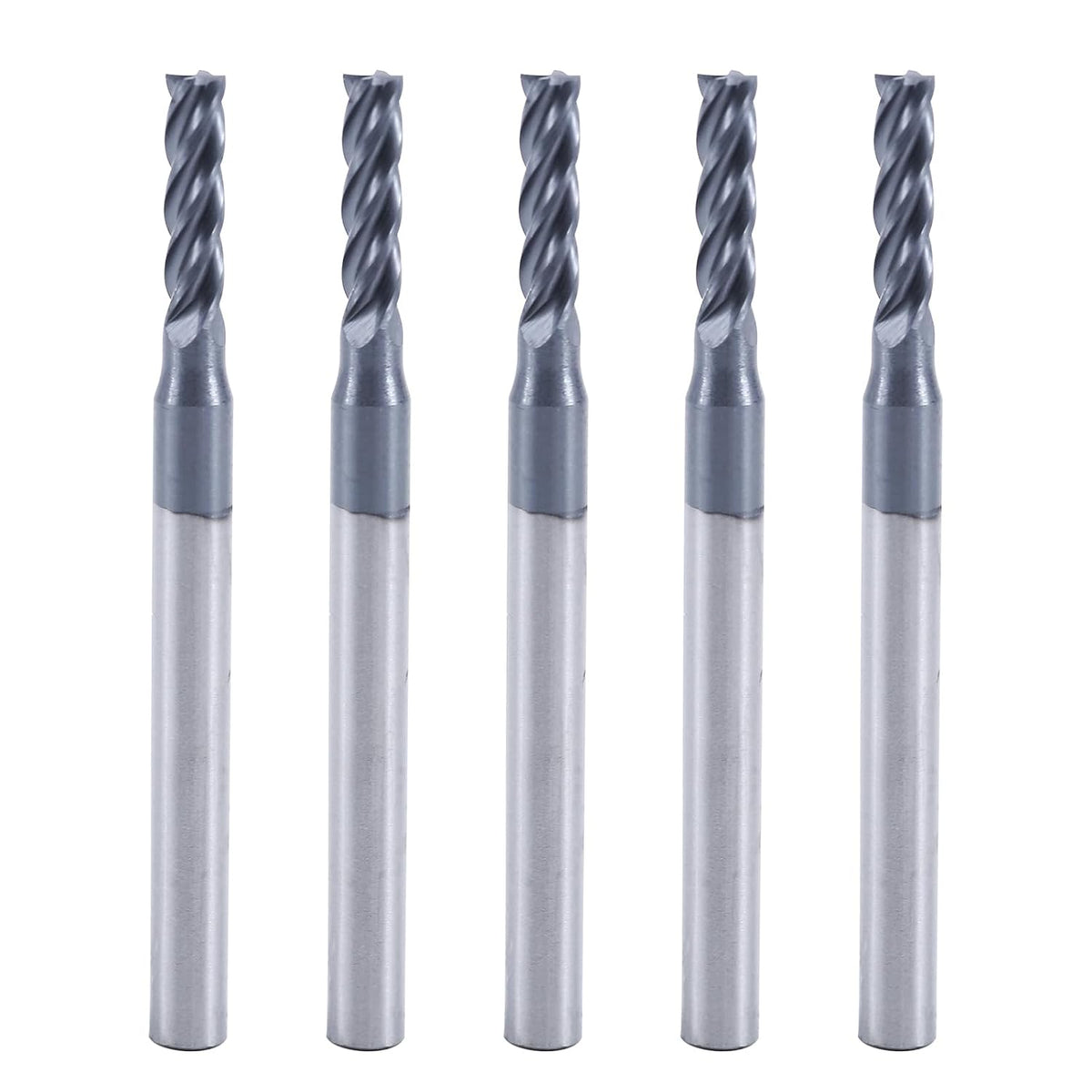 3/32" 4-Flute Square End Mill AlTiN Coated Carbide, 5Pcs