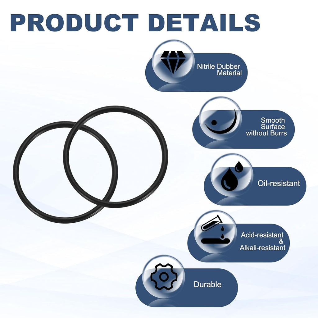 uxcell 100Pcs AS-016 Nitrile Rubber O-Rings 5/8" ID, 3/4" OD, 1/16" W (90D)