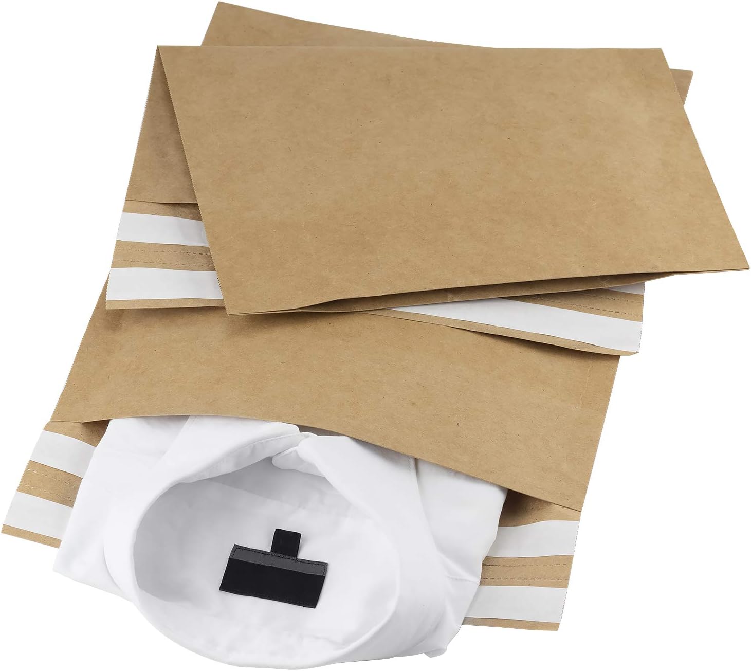 Kraft Paper Poly Envelopes Mailer, Self Seal Shipping Bags, 100% Recyclable, Reusable Packaging Great Idea for