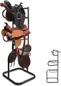 3 Tier Saddle Rack,Heavy Duty Rotatable Saddle Stand for English and Western Saddles,Horse Tack Storage for Horse
