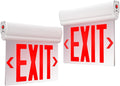 2 Pack Red LED Double-Sided Exit Sign with Battery Backup