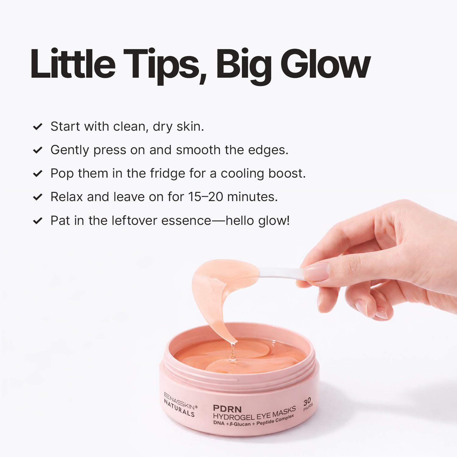 PDRN Under Eye Patches for Dark Circles & Puffiness - Korean Skin Care Hydrogel Eye Mask Salmon DNA, Peptide, Retinol