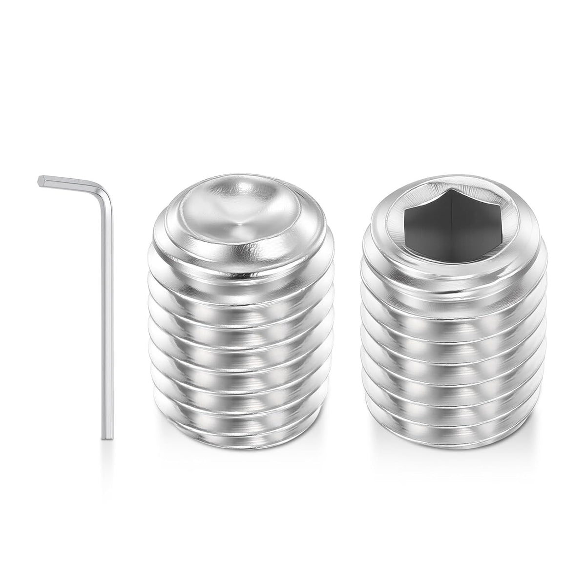 5pcs Cup Point Hex Socket Set Screws-M12-1.75x12mm 304 SS