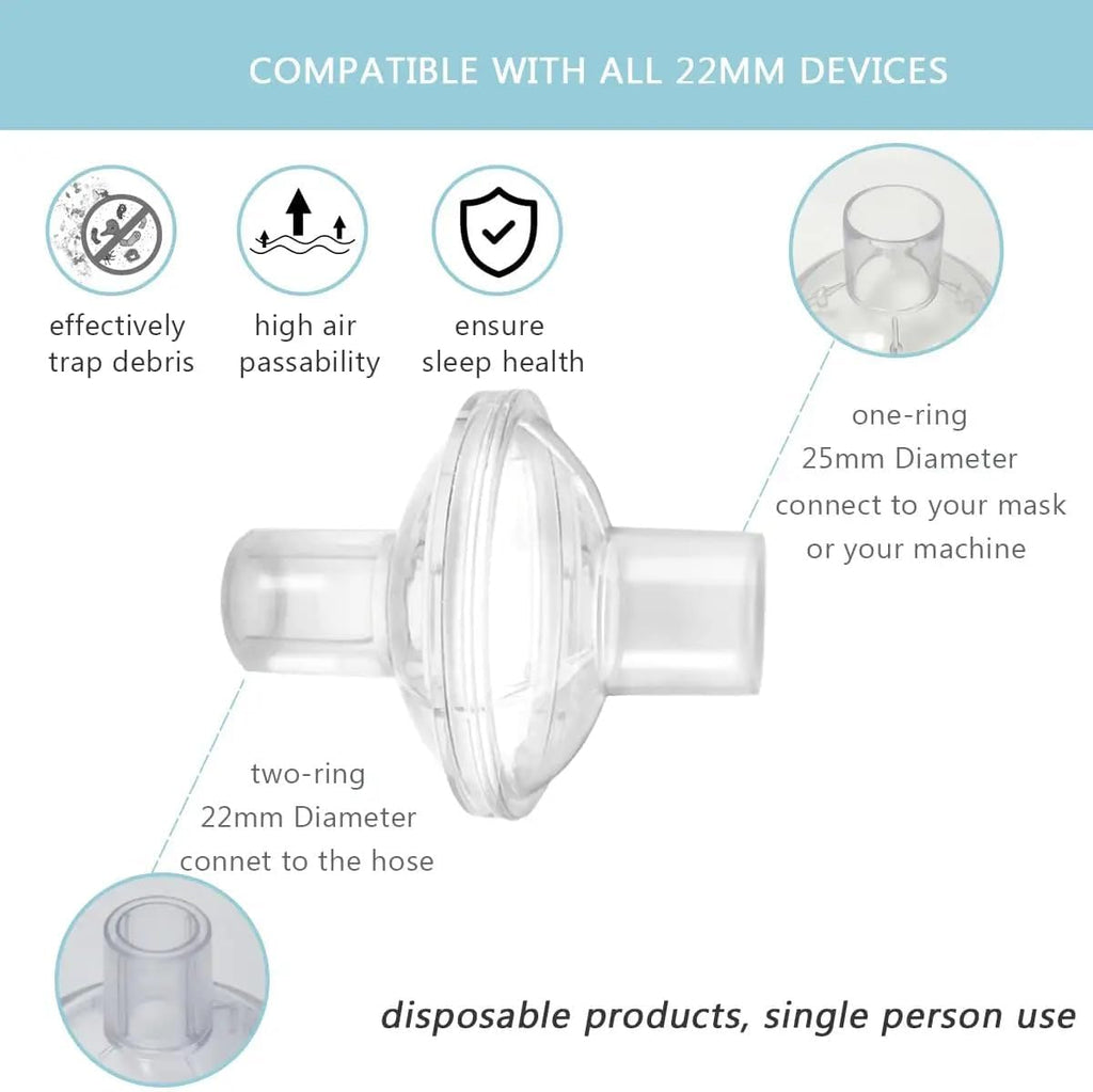 Universal CPAP Filters Inline, 4 Pack CPAP Inline Filter for CPAP Machine