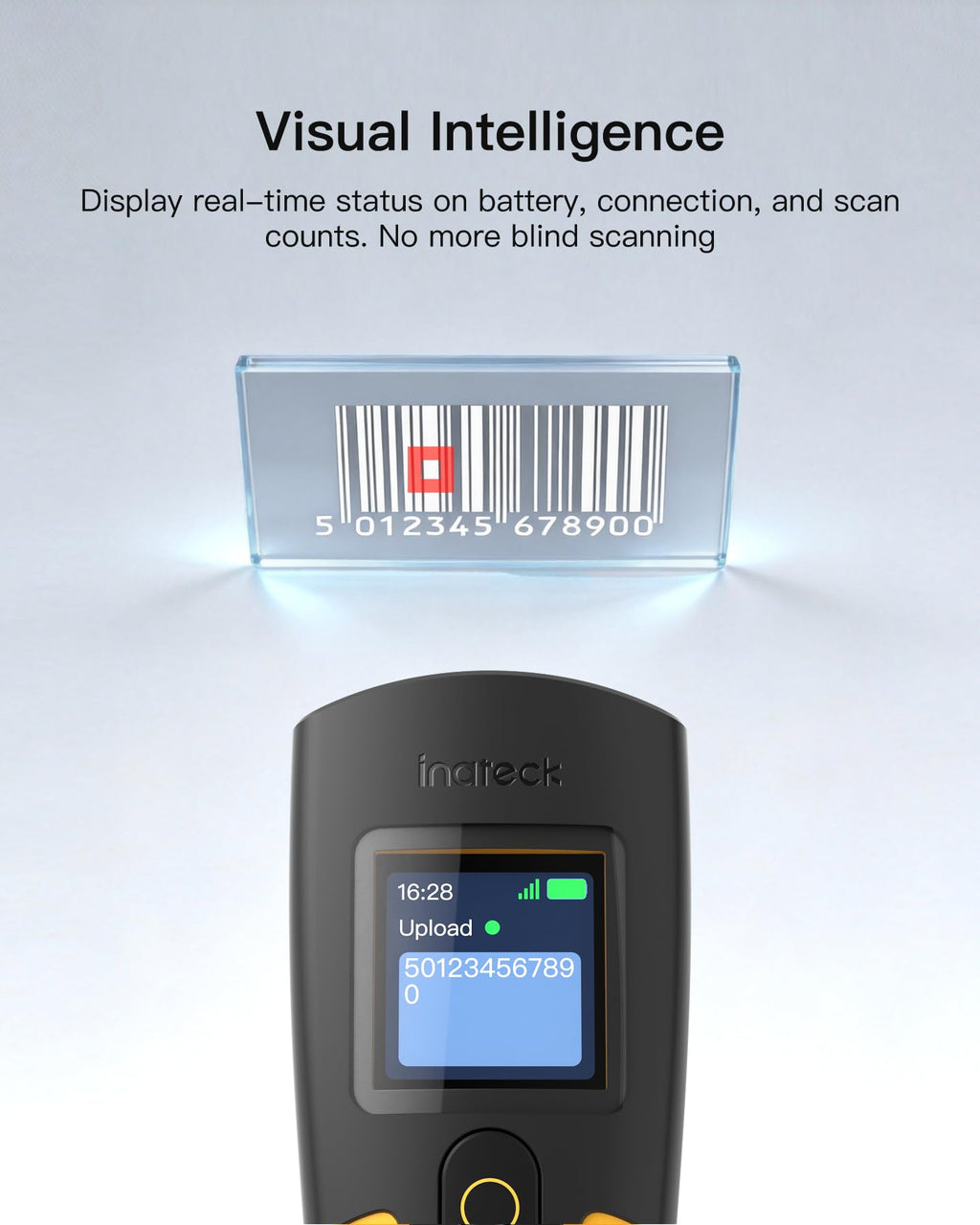 2D Wireless Barcode Scanner with 1.4 inch TFT, 2600mAh, Nano 260D