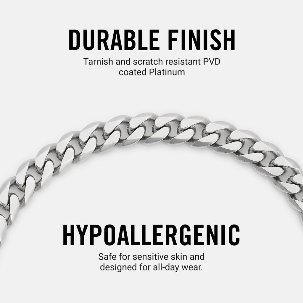 RIDGE 5mm Curb Chain for Men, Rugged and Durable Men’s Chain Necklace with Secure Clasp