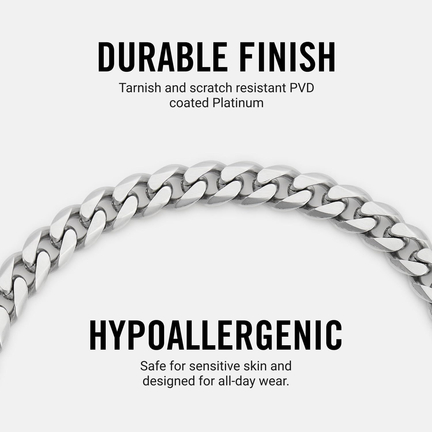 RIDGE 5mm Curb Chain for Men, Rugged and Durable Men’s Chain Necklace with Secure Clasp