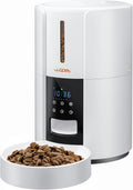 Automatic Cat Feeder, 3L Pet Dry Food Dispenser, Timed Portion Control with 6 Meals, Voice Recorder, Battery Backup