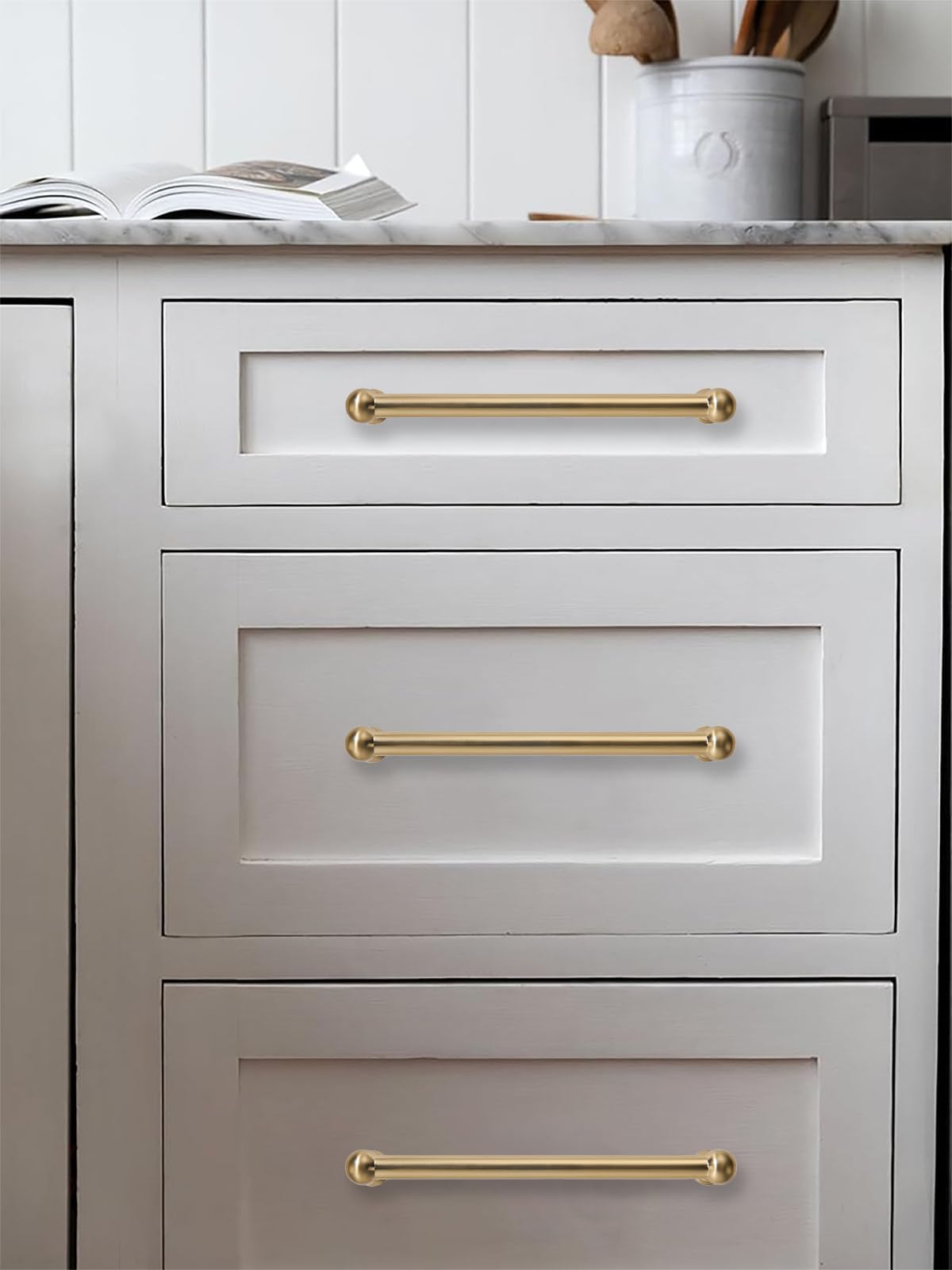 5 Pack 12 Inch Hole Center Champagne Bronze Cabinet pulls 100% Solid Heavy Duty Warm Brass Dresser Pulls Cabinet