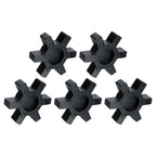 uxcell 5pcs L110 Jaw Coupling Insert, Flexible Solid Type NBR Rubber Jaw Coupling Center Inserts for L Jaw Coupling L-Jaw Coupler Set, Black