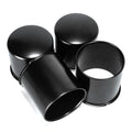 4Pcs 4.9" Stainless Trailer Wheel Center Caps, Matte Black