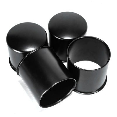 4Pcs 4.9" Stainless Trailer Wheel Center Caps, Matte Black
