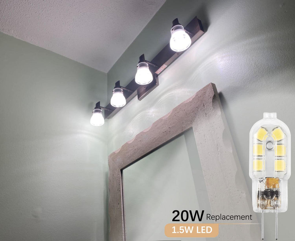 G4 LED Bulb, 12V Bi Pin, 20W Halogen Bulb Replacement 6000K