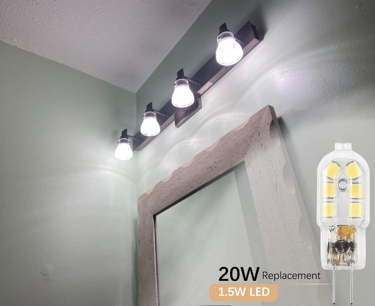 G4 LED Bulb, 12V Bi Pin, 20W Halogen Bulb Replacement 6000K