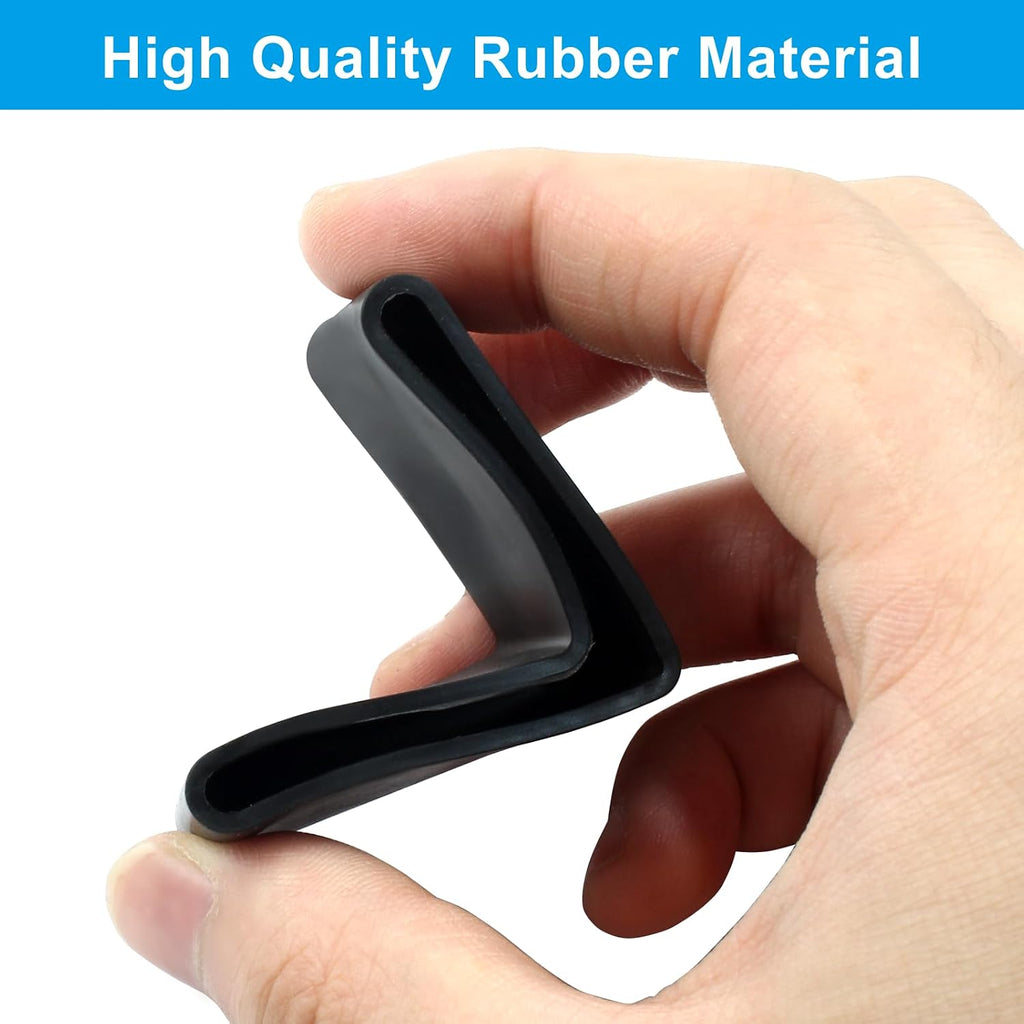 Rubber Angle Iron Caps, 1-1/2inch/40mm, 16 PCS, L Shaped