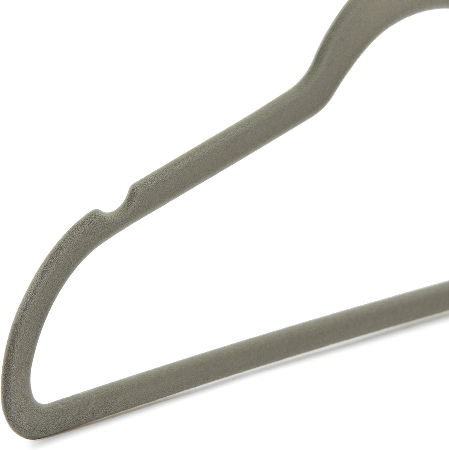 Slim Velvet Non-Slip Space Saving Suit Clothes Hangers, Closet Organizer, Gray/Silver, 50-Pack