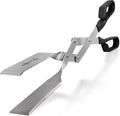 Grill Tongs - 17 inch Black. Professional steak grilling utensil. Long reach Barbeque Grilling Tongs. Ideal for