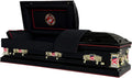 Veterans Marine Metal Casket w/Black Interior - Gold Accents & Gasket Lock