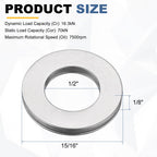uxcell 12 Sets NTA815 Thrust Needle Roller Bearings with Washers, ID 1/2"