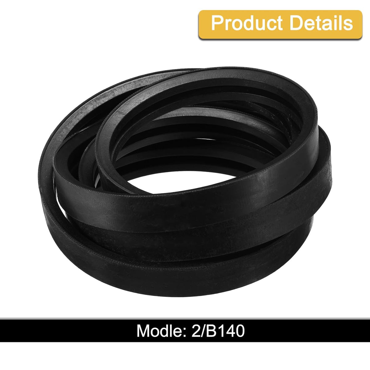 uxcell 2/B140 Classic Wrapped 2 Banded 142" Outer Circ B Profile V-Belt