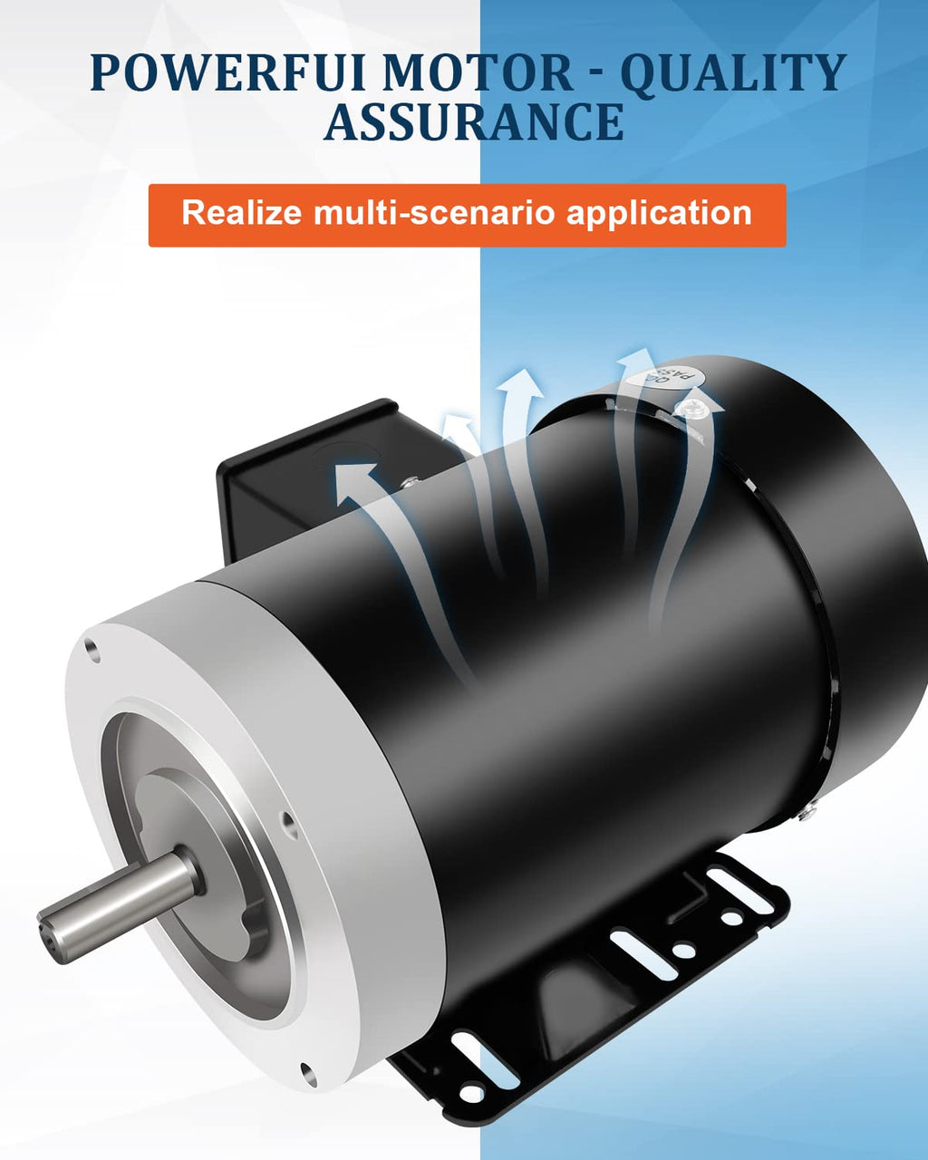 1.5HP General Electric Motor,Three Phase 3450RPM,230/460V TEFC