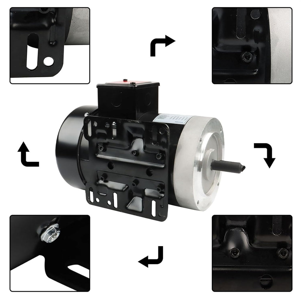 findmall 2 HP Electric Motor 56C Frame 1750RPM 3 Phase Motor General