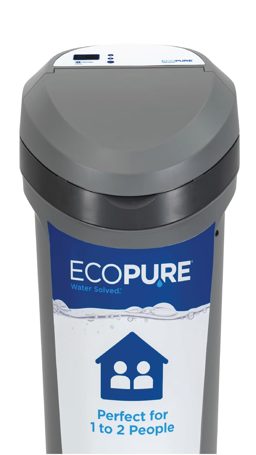 EPS110 Whole House Water Softener for Small Households – AutoSense AI Technology, High-Efficiency Salt Usage, Compact