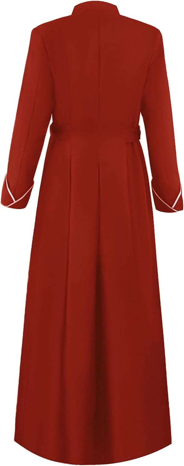 Women Clergy Robe Church Cassock Minister Gown Choir Pastor Costume Outfit Pulpit Service Vestment Dress