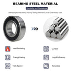 10 Pack 6205-2RS Double Rubber Seal Deep Groove Ball Bearings 25x52x15mm Pre-Lubricated and Stable Performance and Cost Effective Bearings (6205-RS)