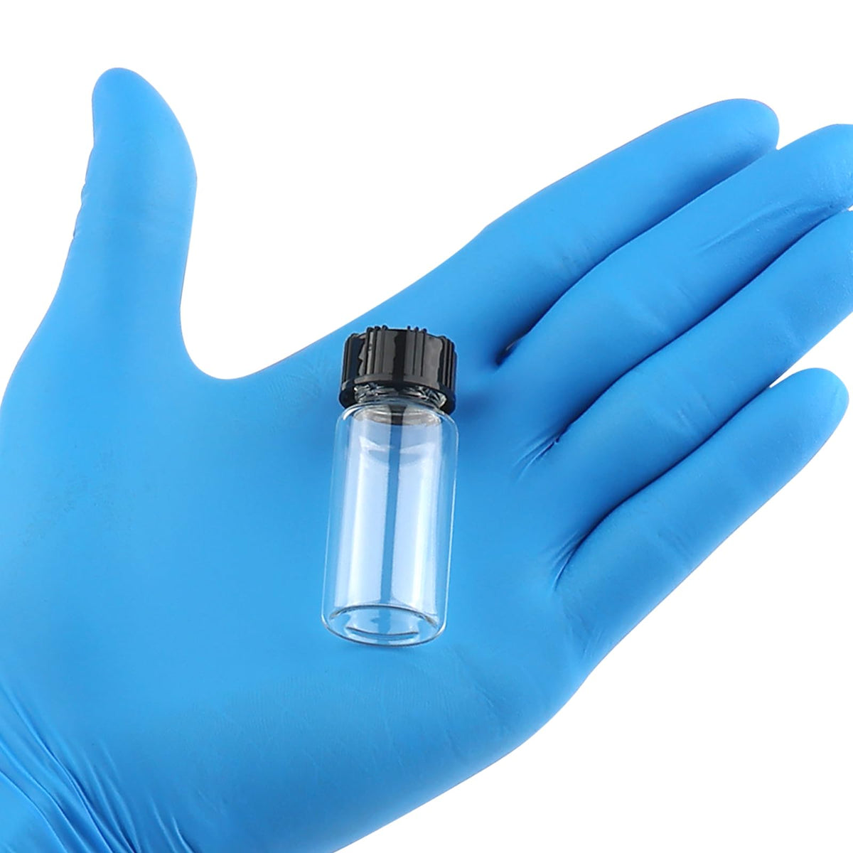10 mL Small Clear Glass Vials with Plastic Screw Caps, 10Pcs