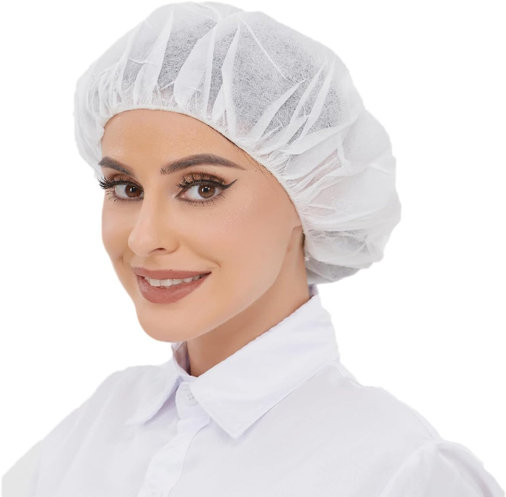 Disposable Bouffant Cap Hair Net for Food Service Latex-Free