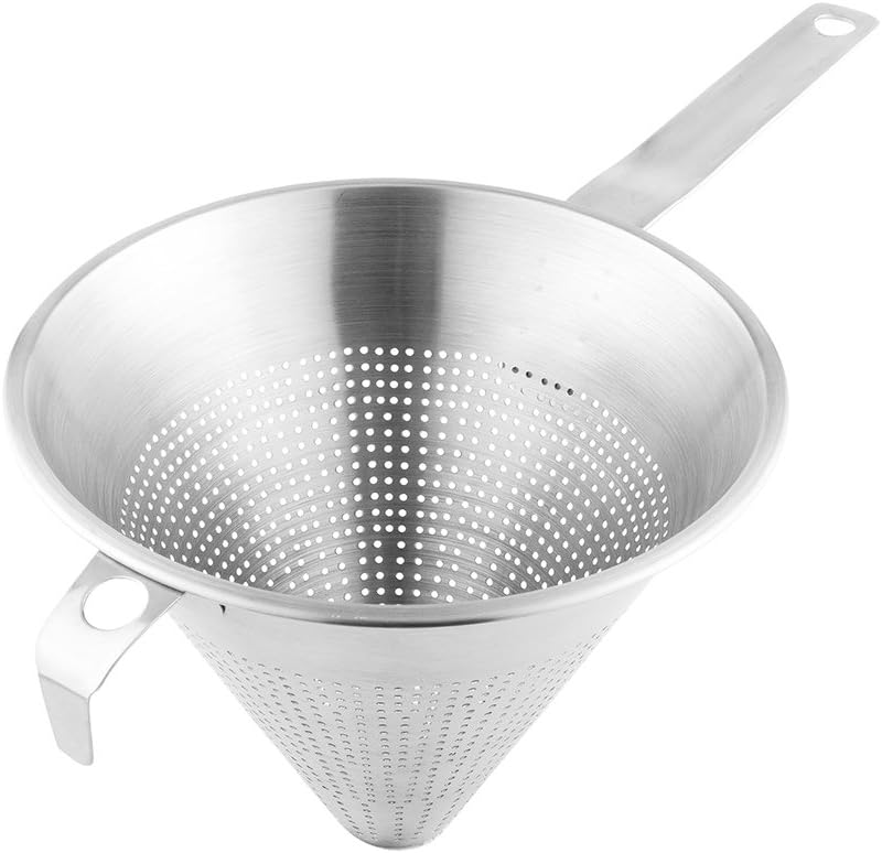 Stainless Steel China Cap Coarse Strainer, 16.5 x 9 x 8.5 In