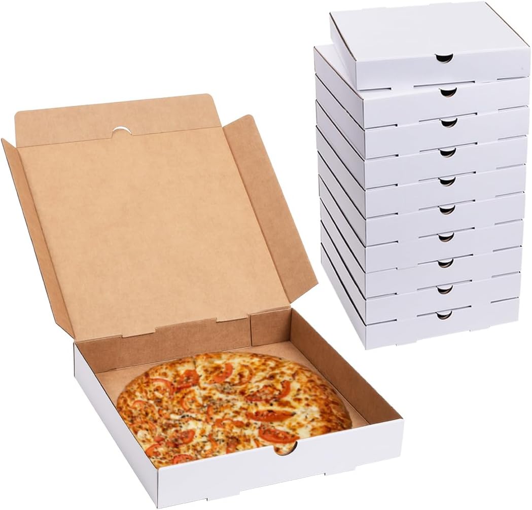 Pizza Boxes 14x14x2 Inch 10 Pack,Cardboard Pizza Box