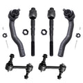 Detroit Axle - 6pc Front Tie Rods Kit for 2007-2014 Ford Edge