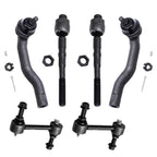 Detroit Axle - 6pc Front Tie Rods Kit for 2007-2014 Ford Edge