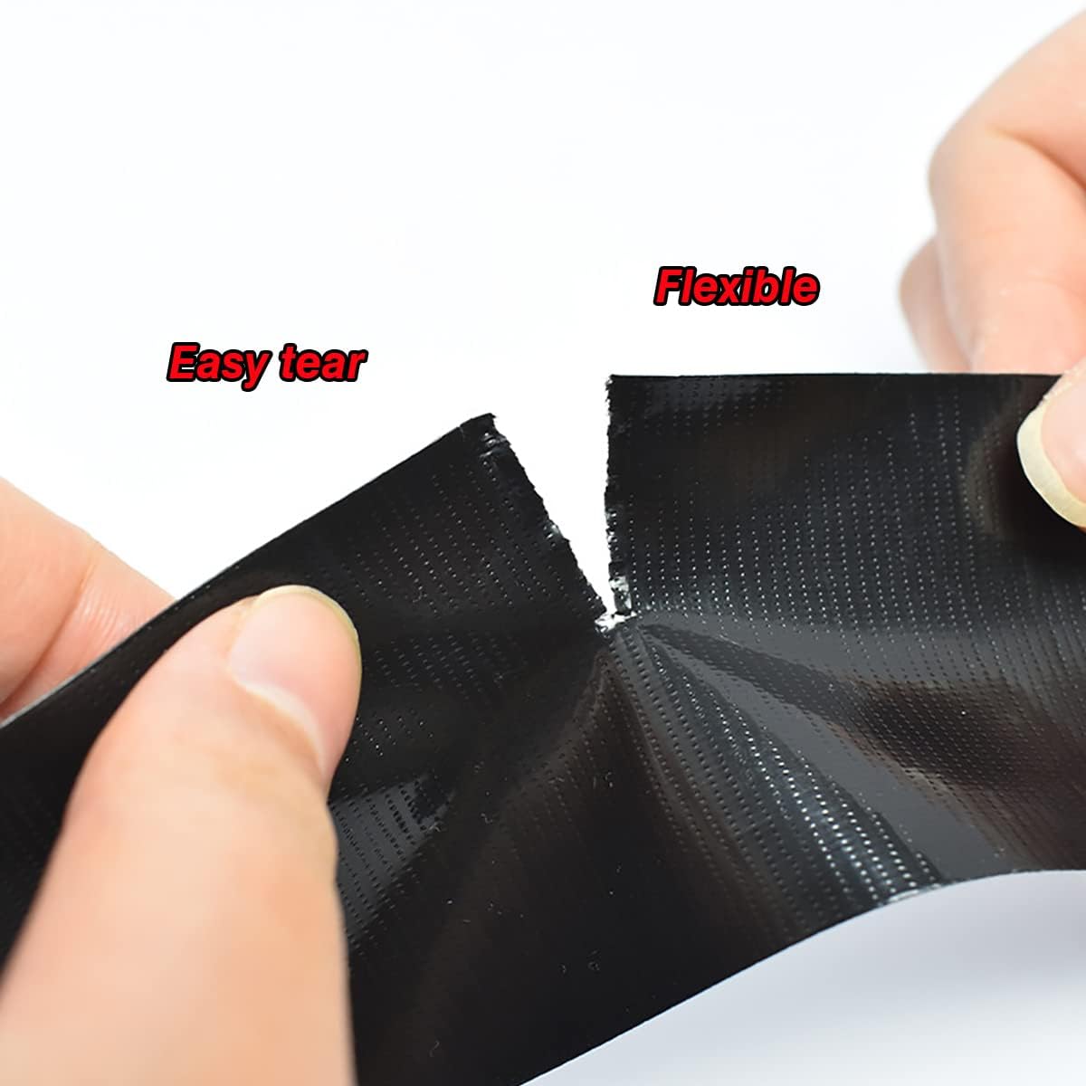 4 Pcs Black Duct Tape Heavy Duty Waterproof 80 Yards x 2 Inch Total
