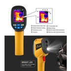 HT-04D Thermal Imaging Camera, 160 x 120 IR Resolution/19200 Pixels, 25Hz Refresh Rate, Portable Handheld Infrared Thermal Imager with Laser Pointer, -4°F~1022°F Temperature Range 2.8in Screen